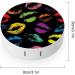 Cute Contact Lens Case with Mirror - Portable Round Storage Box for Travel | Colors Lips Prints - Ideal for Daily Outdoor Use - Buy Online on GoSupps.com