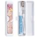 Toothbrush Travel Case Convenient Colorful Pattern Travel Toothbrush Case and Travel Toothbrush Holder Toothbrush Covers and Toothbrush Holders Travel Travel Tongue Scraper Case Gold Dust Marble Small