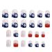 4th July Fake Nails - Short Square Flag Fake Nails - Flag Design Full Nails Short Square Flag Fake Nails
