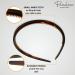 Parcelona Set of 2 Thin French Tortoise Shell Brown and Black Hair Headbands with Inner Teeth Nibs - Buy Online on GoSupps.com