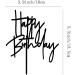 DIY Happy Birthday Cake Topper - Black Acrylic | Customizable Decorations - Buy Online on GoSupps.com