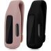 kwmobile 2X Clip Holders Compatible with Fitbit Inspire 3 / Inspire 2 / Ace 3 - Clip-On Holder Replacement Set - Black/Dark Rose black / Dark Rose - Buy Online on GoSupps.com