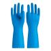 PACIFIC PPE Reusable Dishwashing Cleaning Gloves with Latex Free, Cotton Lining, Kitchen Gloves, Blue, Large Large (1 Pair) Blue