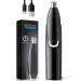 Rechargeable Ear and Nose Hair Trimmer - 2022 Professional Painless Eyebrow & Facial Hair Trimmer for Men Women, Powerful Motor and Dual-Edge Blades for Smoother Cutting, Black