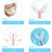 Vicloon U Shaped Toothbrush Set of 2 for Children (7-12 Years) - Soft Silicone Brush Head - Yellow/Pink - Buy Online on GoSupps.com