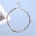 Trendy Gold Paperclip Chain Choker Necklace | Punk Paper Link Jewelry for Women & Girls - Shop Internationally - Buy Online on GoSupps.com