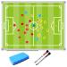 AutSport Magnetic Dry Erase Coaching Board,Large Double-Sided Tactics Board Aluminum Framed Great for Drills, Strategy and Training 24x18" Soccer(Silver Frame)