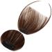 Clip In Bangs - 100% Remy Real Hair Medium Brown Extensions | Natural Smooth Fringe | Air Pony Hair Part #4 - Buy Online on GoSupps.com