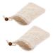 nuoshen 2 pcs Sisal Soap Bag Natural Organic Soap Bag Exfoliating Soap Saver Pouch with Drawstring for Foaming Drying Soaps Exfoliation