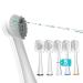 5 Count Replacement Flossing Toothbrush Heads for Water Pick SF-01 / SF-02 / SF-03 / SF-04 with Crystal Cap- Compact - White 5 Count White