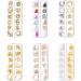 Nail Art Metal Rivet Chains Mixed Design DIY Nail Decoration 12 Grids for Women Style2 - Buy Online on GoSupps.com