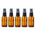Avalon Cosmetic Packaging 30ml Amber Glass Bottles with Pump - Pack of 5. Empty refillable amber bottles (5pcs) with Black Treatment Pump. Suitable for Sanitising Gels Face Creams Serum Lotion etc.