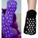 2 Pairs Moisturizing Gel Socks Hydrating Socks Spa Socks for Repairing and Softening Dry Cracked Foot Skin Black and Purple - Buy Online on GoSupps.com