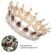 Salmue Handmade Rhinestone Bridal Wreath Tiara | Exquisite Wedding Hair Accessories Carnelian Crown for Brides - Buy Online on GoSupps.com