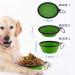 Axgo Foldable Silicone Dog Bowl - Portable Travel Feeder for Dogs - Green - Buy Online on GoSupps.com