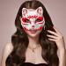 Magiclulu 6-Piece White Cat Masks | Therian Pappmache Art Masks | Animal Half Face Crafts | DIY Party Accessories for Mardi Gras & Halloween - Buy Online on GoSupps.com