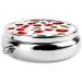 Red Cherries Mini Round Pill Box | 3 Compartment Portable Organizer for Travel & Home Use - Buy Online on GoSupps.com