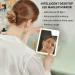 Lissahne Portable Travel Makeup Mirror - Foldable Compact HD with Adjustable LED Lighting - USB Rechargeable Vanity Mirror in White - Buy Online on GoSupps.com