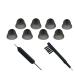 Hearing Aid Ear Domes Cleaning Tools Hearing Aid Close Domes for Resound Sure Fit Style RIC RITE and Open Fit BTE Hearing Amplifier with Brush Cleaner(M Size 8PCS)