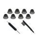 Hearing Aid Ear Domes Cleaning Tools Hearing Aid Close Domes for Resound Sure Fit Style RIC RITE and Open Fit BTE Hearing Amplifier with Brush Cleaner(S Size 8PCS)