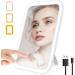 Touch Screen LED Makeup Mirror | 3 Colors Dimmable | Rechargeable USB | Portable Vanity Mirror for Travel | Cosmetic Mirror for Girls - Buy Online on GoSupps.com