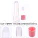  RVUEM 50pcs 15g Empty Lip Gloss Tubes Clear Plastic Reusable Refillable Lip Balm Container Nail Polish Liquid Lotion Bottle for DIY Makeup Lip Samples Pink - Buy Online on GoSupps.com