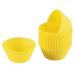 sourcing map 20pcs Wax Melt Warmer Liner Silicone for Candle Scent Melter Replacement Yellow