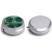 Round Tropical Palm Leaf Print Pill Box - 3 Compartment Decorative Metal Organizer | Portable Pocket Case - Style-36 - Buy Online on GoSupps.com