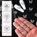 3D Nail Charms Set - 10 Metal Nail Art Accessories with Crystal Rhinestones & Butterfly Pendants - Buy Online on GoSupps.com