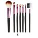 7 Pcs Makeup Brush Set - Wood Eyeshadow & Blending Brushes | Free Shipping Worldwide - Buy Online on GoSupps.com