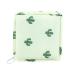 Sanitary Napkin Storage Bag Menstrual Cup Pouch Portable Pads with Zipper Feminine Menstruation First Period Bags for Teen Girls Women Ladies. (White - Cactus)