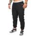 OUTSON Mens Fashion Cargo Joggers Sweatpants Trousers - Black Medium - Buy Online on GoSupps.com