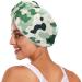 Black Green Teal Graffiti Hair Towel 2 Pack | Super Absorbent Quick Dry Hair Turbans for Women & Girls - Buy Online on GoSupps.com