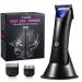 Body Groomer Men IFOLKY Balls Trimmer Electric Groin Hair Trimmer Waterproof Wet/Dry Hair Clippers Body Shavers for Men Pubic Hair Razor with LED Light and Mirror Rechargeable Male Body Groomer