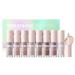 Matte Eyeshadow Waterproof Liquid Shade Ultra-Pigmented Smooth Cream Texture with 8 Neutral Shades for Radiant and Long-Lasting Makeup Lightweight Quick-Drying Formula for Women