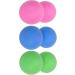 Verdant Touch Peanut Massage Ball - Silicone Yoga & Fitness Equipment for Muscle Relaxation - Available in Rose Red Green Blue - Buy Online on GoSupps.com