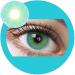 Aqua Blue: Colored year of contact lenses without strength with storage box brown blue green gray gray turquoise soft as a 2 -pack (2 pieces) comfortable perfect for bright and dark eyes
