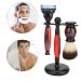 3 Piece Shaving Brush Set - Manual Beard Brush Holder & Razor for Men | International Shipping - Buy Online on GoSupps.com