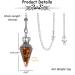 JOVIVI Tiger Eye Crystal Pendulum for Divination and Healing - Quartz Stone Pendant for Reiki and Meditation - Buy Online on GoSupps.com