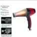 Professional Salon Hair Dryer Low Noise Faster Drying Hair Blow Dryer Cool Shot Button 2 Speed 3 Heat Settings (Red 2100W) - Buy Online on GoSupps.com