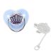 Bling Pacifier - Ultra Soft Rhinestone Crown Baby Pacifier | Portable & Safe with Chain Clip - Soothes Baby - Blue - Buy Online on GoSupps.com