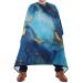 Waterproof Barber Cape -Blue Marble3 Cheetah Haircut Bib for Men Unisex Hair Cutting Cape(8rp1a)