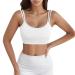 Women Activewear Women Active Tops Women Sports T-Shirts and tank tops of back-free sports yoga tank top for women sports and outdoor top abdominal free Sport BH White strong support