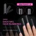 500PCS XXL Clear Half Cover Acrylic Nail Tips - Tapered Square Straight Flat Design for Salon or DIY Nail Art - Buy Online on GoSupps.com