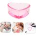 Baluue Dappen Dish for Acrylic Nails Heart Shaped Glass Crystal Acrylic Nail Cup with Lid Liquid Powder Dappen Bowl Dish Nail Manicure Tool Supply Pink - Buy Online on GoSupps.com