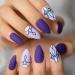 Press on Nails Purple Violet 24 x 7.5 cm