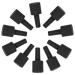 Flacons Vernis Ongles 10ml Mats Noirs en Verre Anti-lumi re Lot de 10 Bouchons et Pinceaux R utilisables pour Manucure Accessoires Nail Art et Rangement Produits Beaut