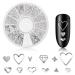 DANNEASY Gold Silver Nail Charms Set with Tweezers & Wax Pen - 3D Metal Studs for Manicure Tips and Nail Decoration (6 Wheels) - Buy Online on GoSupps.com