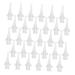 HAKIDZEL 30Pcs Multi-Functional Earwax Cleaner Nozzles PP Ear Irrigator Tips for Ear Health Care Portable Replacement Accessories White