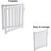 Oak Wood Freestanding Pet Gate | Indoor Outdoor Safety Fence for Dogs | 2 Panel 24 White Gate for Doorways, House, Stairs - Buy Online on GoSupps.com